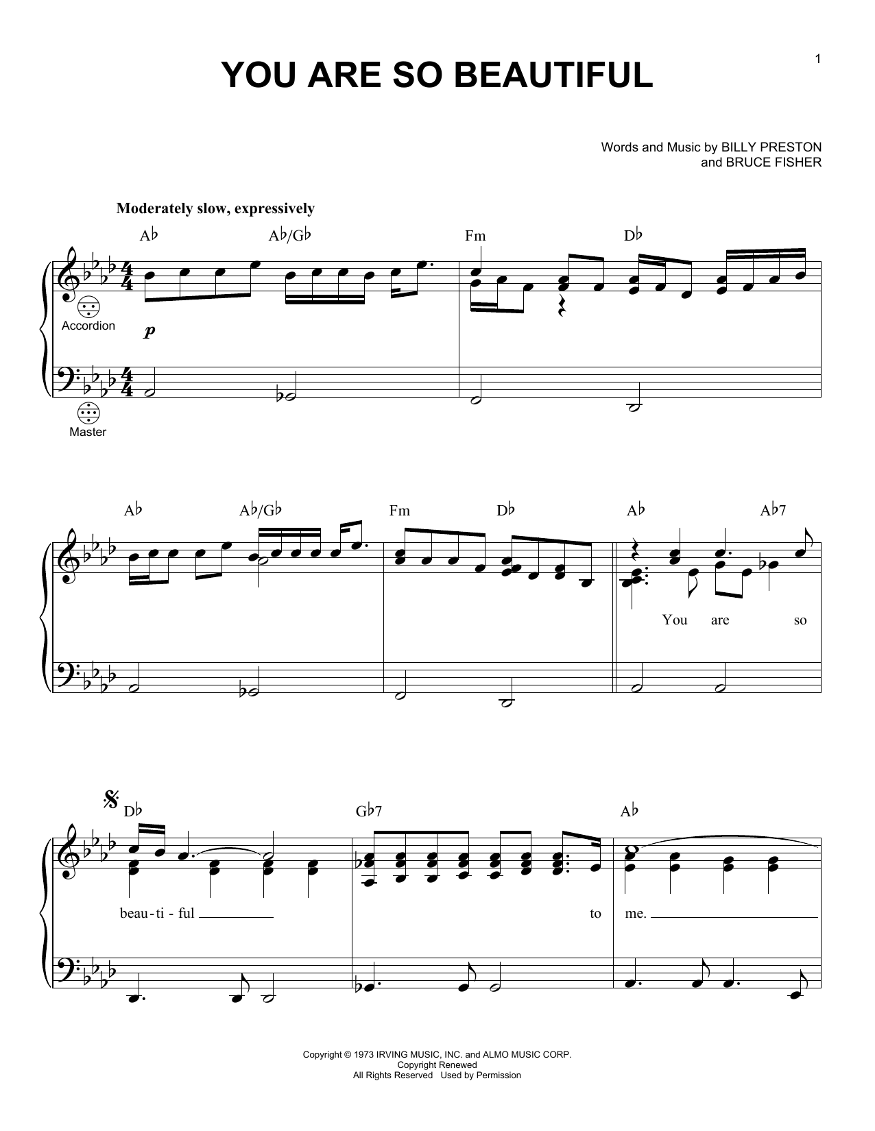 Product gallery: Page 1 of 1 You Are So Beautiful, Joe Cocker