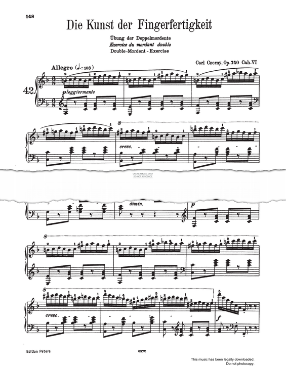 Produktbild zu: Allegro Study (Op. 740, No.42)