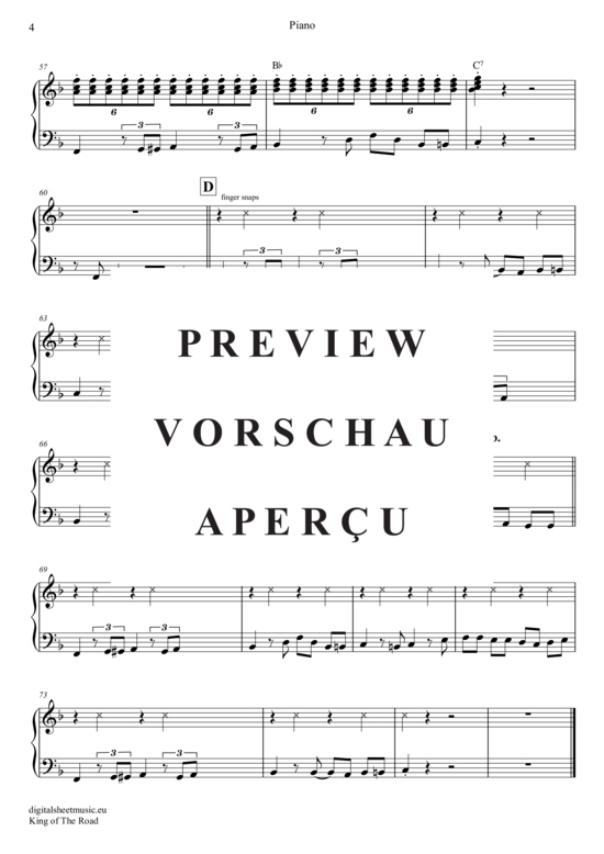 Product gallery: Page 20 of 20 King Of The Road , Miller, Roger, (clarinet trio + piano)