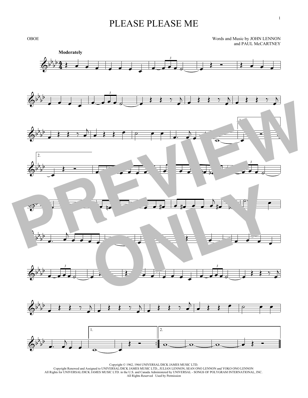 Produktgalerie: Seite 1 von 1 Please Please Me, The Beatles, Oboe