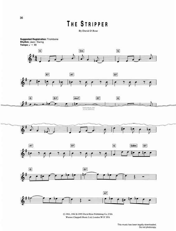 Produktgalerie: Seite 1 von 1 The Stripper, David Rose, Keyboard