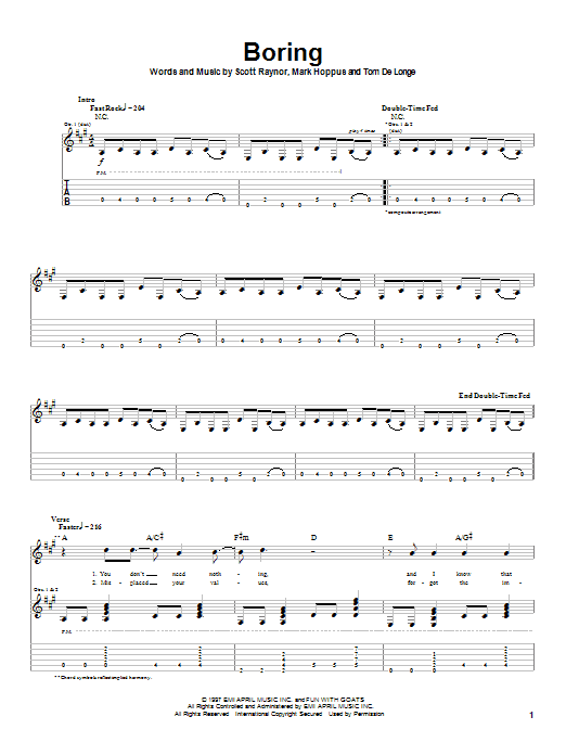 Product gallery: Page 1 of 1 Boring, Blink-182