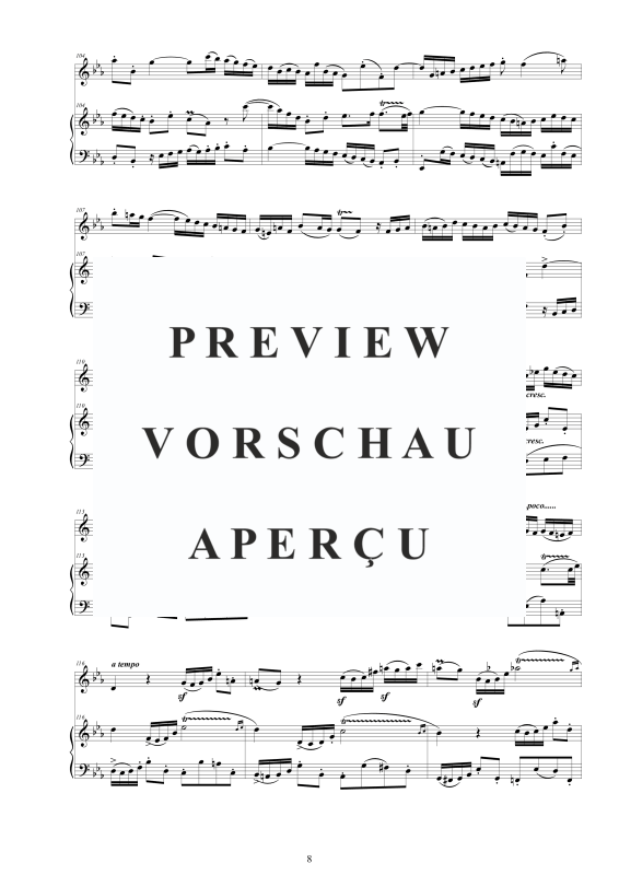 Produktgalerie: Seite 9 von 11 Flöten Sonate Nr. 4 in C-Moll BWV 1017, , Flöte und Cembalo/Klavier