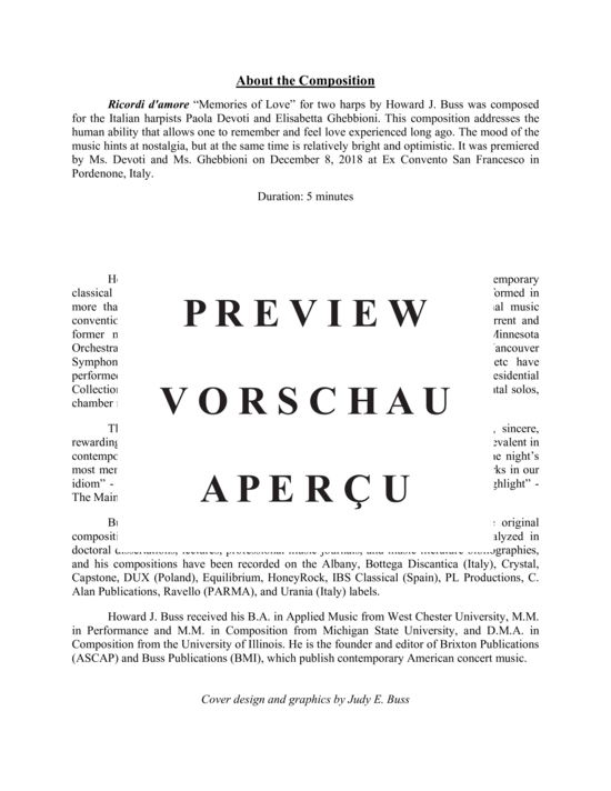 Produktgalerie: Seite 3 von 21 Ricordi d´ amore Memories of Love , , (2 Harfen)