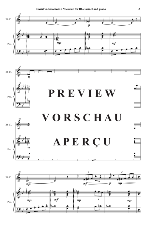 Product gallery: Page 4 of 14 Nocturne , , (clarinet in Bb + piano)