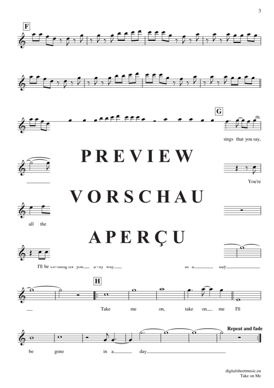 Product gallery: Page 4 of 4 Take on me , A-ha, Tenor Saxophone