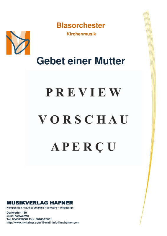 Product gallery: Page 4 of 11 Gebet einer Mutter, , (large wind orchestra)