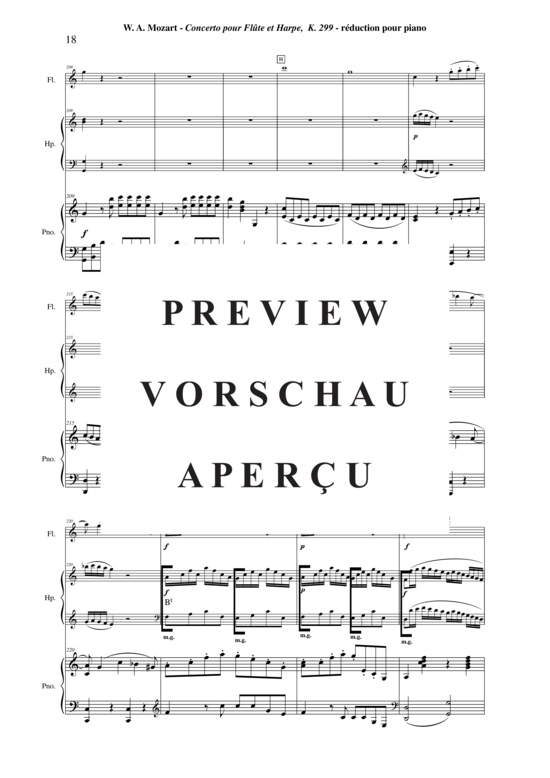 Product gallery: Page 19 of 21 Concerto for Flute and Harp, K. 292 , , (flute, harp + piano)