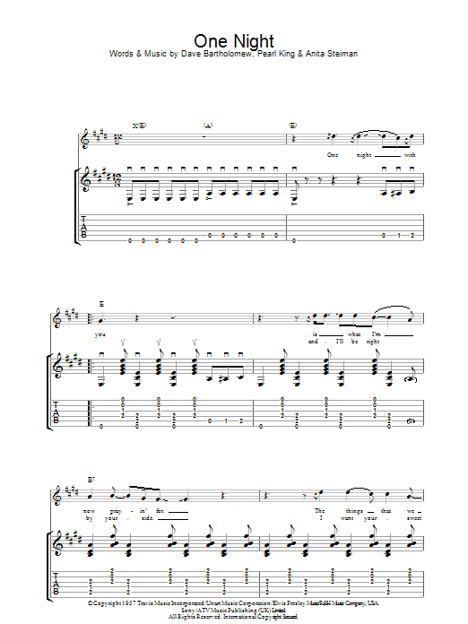 Produktgalerie: Seite 1 von 1 One Night, Elvis Presley, Gitarre