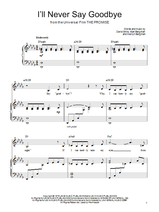 Product gallery: Page 1 of 1 I'll Never Say Goodbye, Barbra Streisand