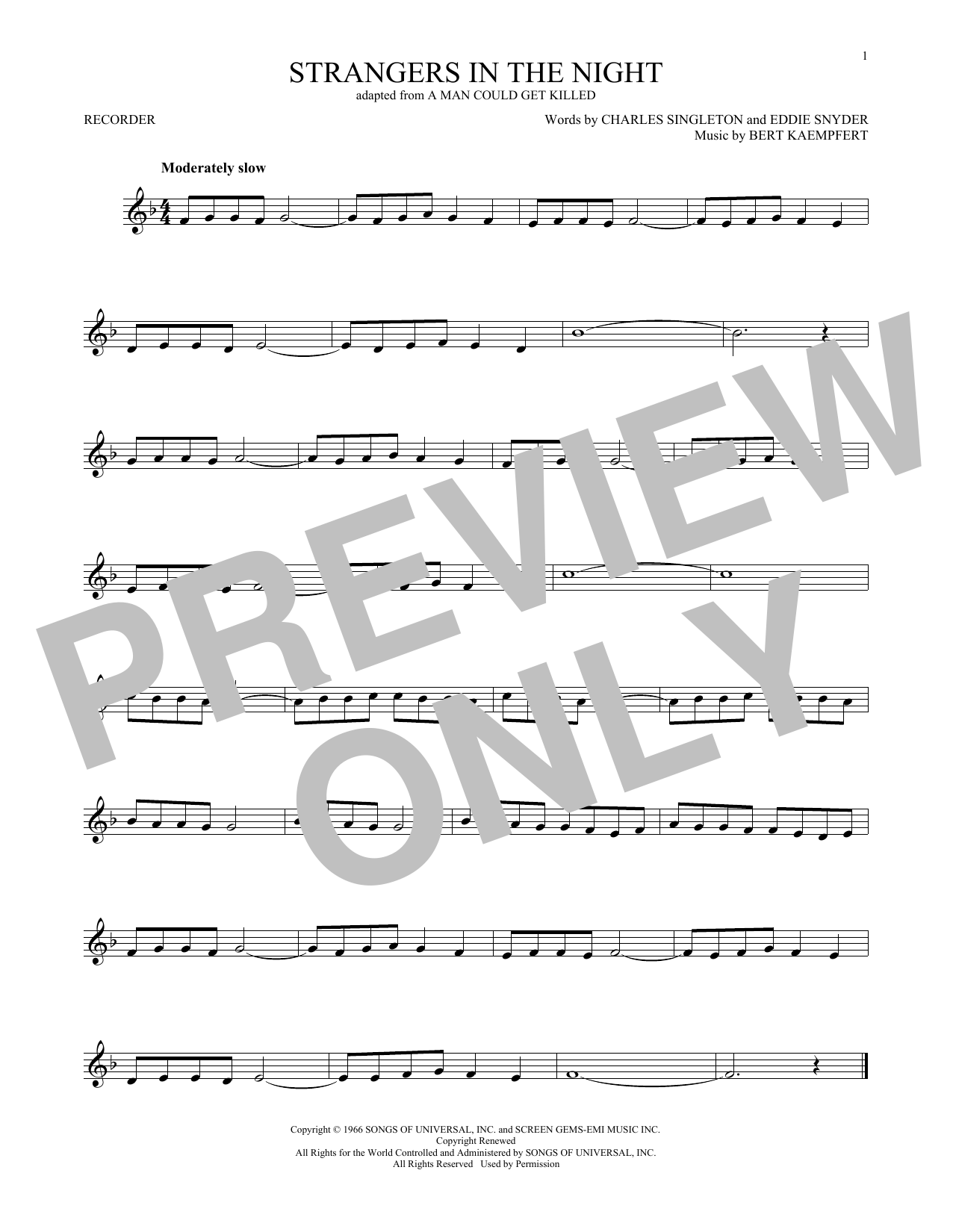 Product gallery: Page 1 of 1 Strangers In The Night, Frank Sinatra