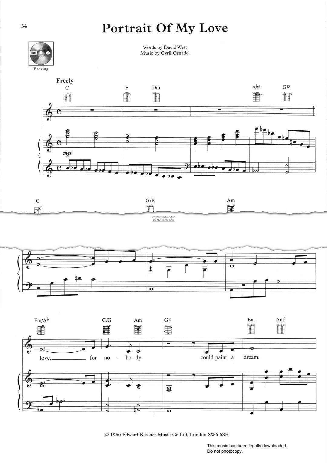 Product gallery: Page 1 of 1 Portrait Of My Love, Matt Monro