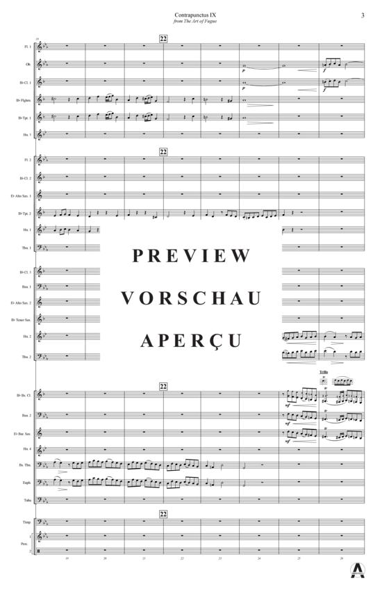 Produktgalerie: Seite 6 von 18 Contrapunctus 9 aus Kunst der Fuge , , (Concert Band)