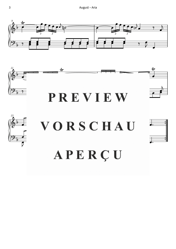 Produktgalerie: Seite 5 von 5 August - Aria, , Klavier Solo