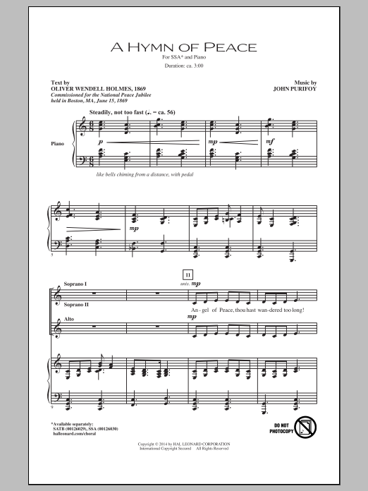 Product gallery: Page 1 of 1 A Hymn Of Peace, John Purifoy