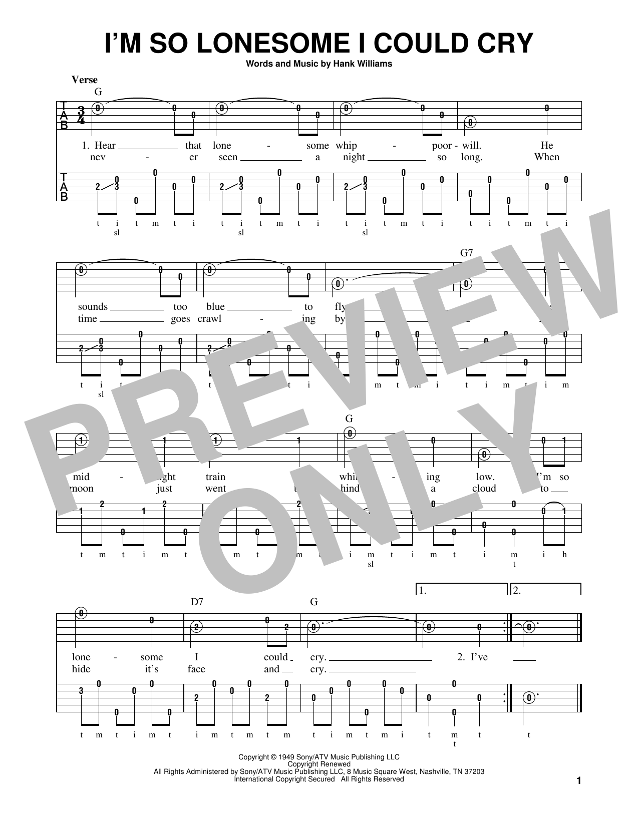 Produktgalerie: Seite 1 von 1 I'm So Lonesome I Could Cry, Hank Williams, Banjo