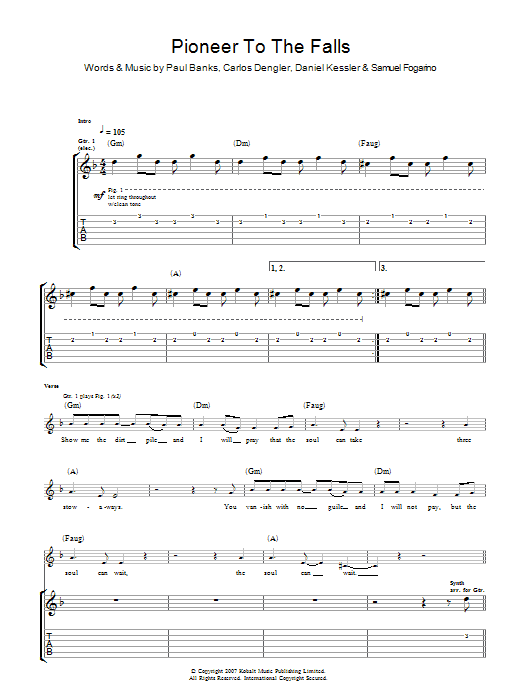 Produktgalerie: Seite 1 von 1 Pioneer To The Falls, Interpol, Gitarre