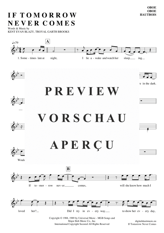 Produktgalerie: Seite 2 von 4 If Tomorrow Never Comes, Keatin, Ronan, (Oboe)