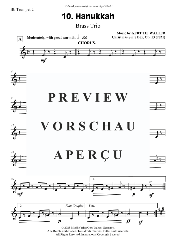 gallery: Hanukkah, , Blechbläser Trio