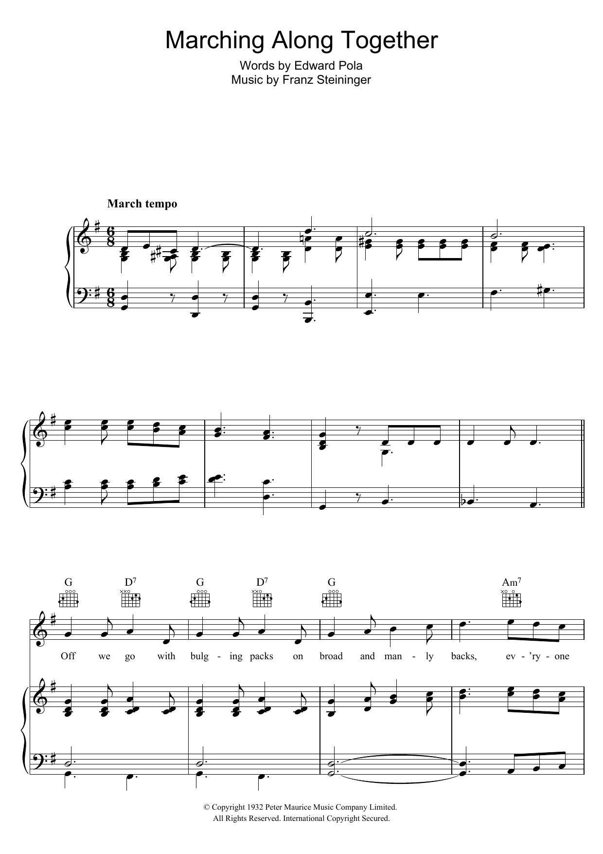 Produktgalerie: Seite 1 von 1 Marching Along Together, Jack Hylton, Gesang, Gitarre, Klavier