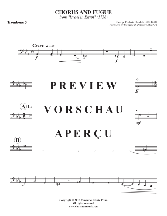 Product gallery: Page 14 of 15 Chorus und Fuge , , (Trombone Quintet)