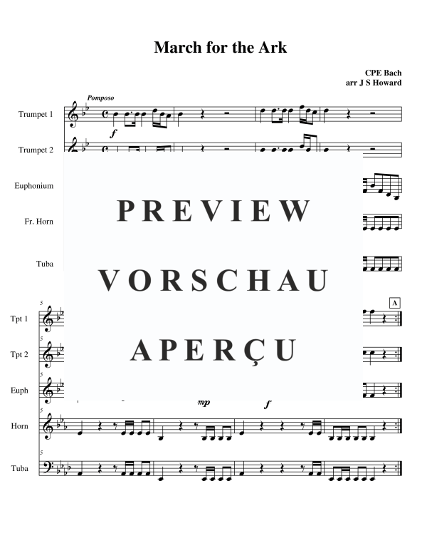 Produktgalerie: Seite 3 von 11 March For The Ark, , BlechblÀser Quintett