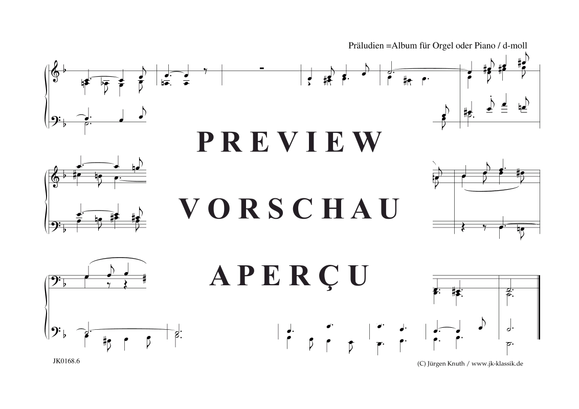 Product gallery: Page 7 of 11 Präludien D-Moll , , (organ/piano solo)