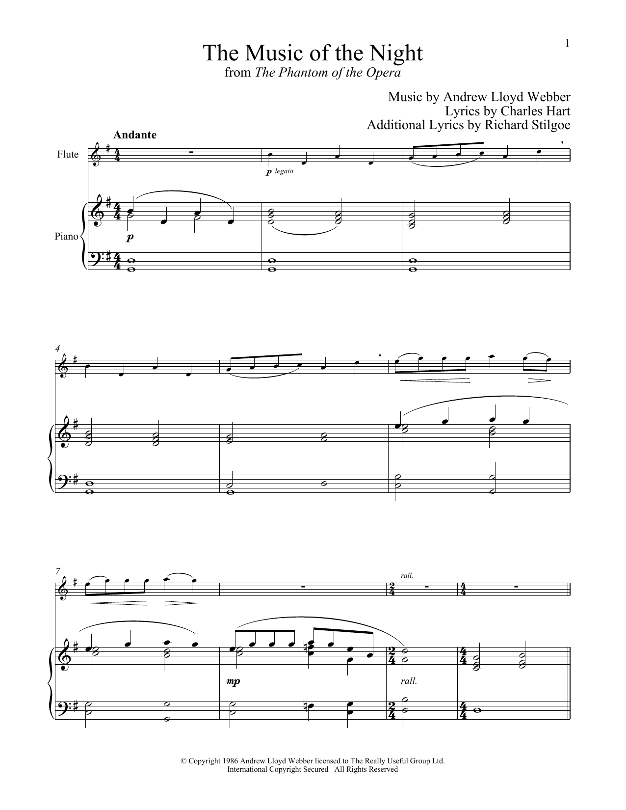 Product picture to: The Music of the Night (from The Phantom of the Opera)