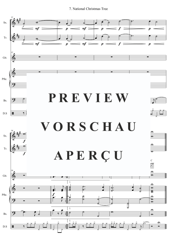 Produktgalerie: Seite 6 von 11 National Christmas Tree, , (Combo Band (und 2 Bläser(