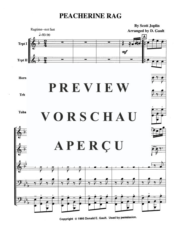 Produktgalerie: Seite 3 von 11 Peacherine Rag, , Blechbläser Quintett