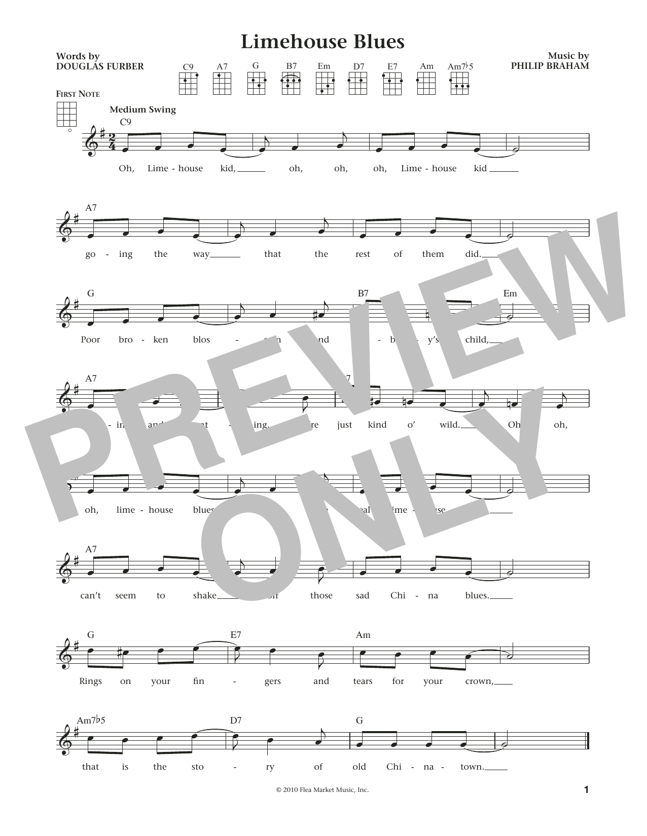 Product gallery: Page 1 of 1 Limehouse Blues (from The Daily Ukulele) (arr. Liz and Jim Beloff), Douglas Furber
