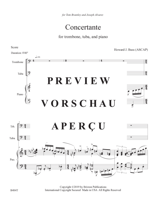 Product gallery: Page 4 of 21 Concertante , , (trombone, tuba and piano)