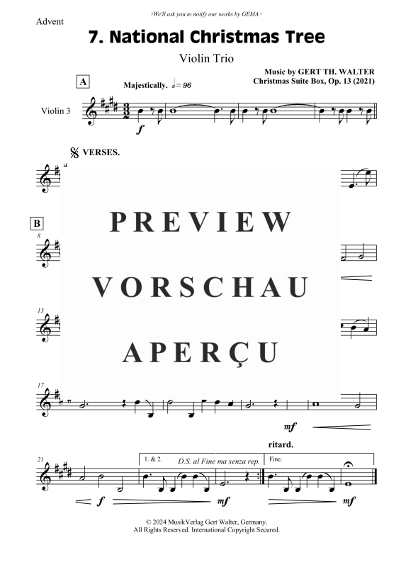 Produktgalerie: Seite 6 von 6 National Christmas Tree, , (Geigentrio)