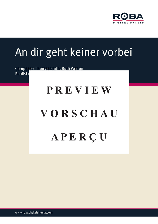 Product gallery: Page 2 of 4 An dir geht keiner vorbei , , Piano and Voice