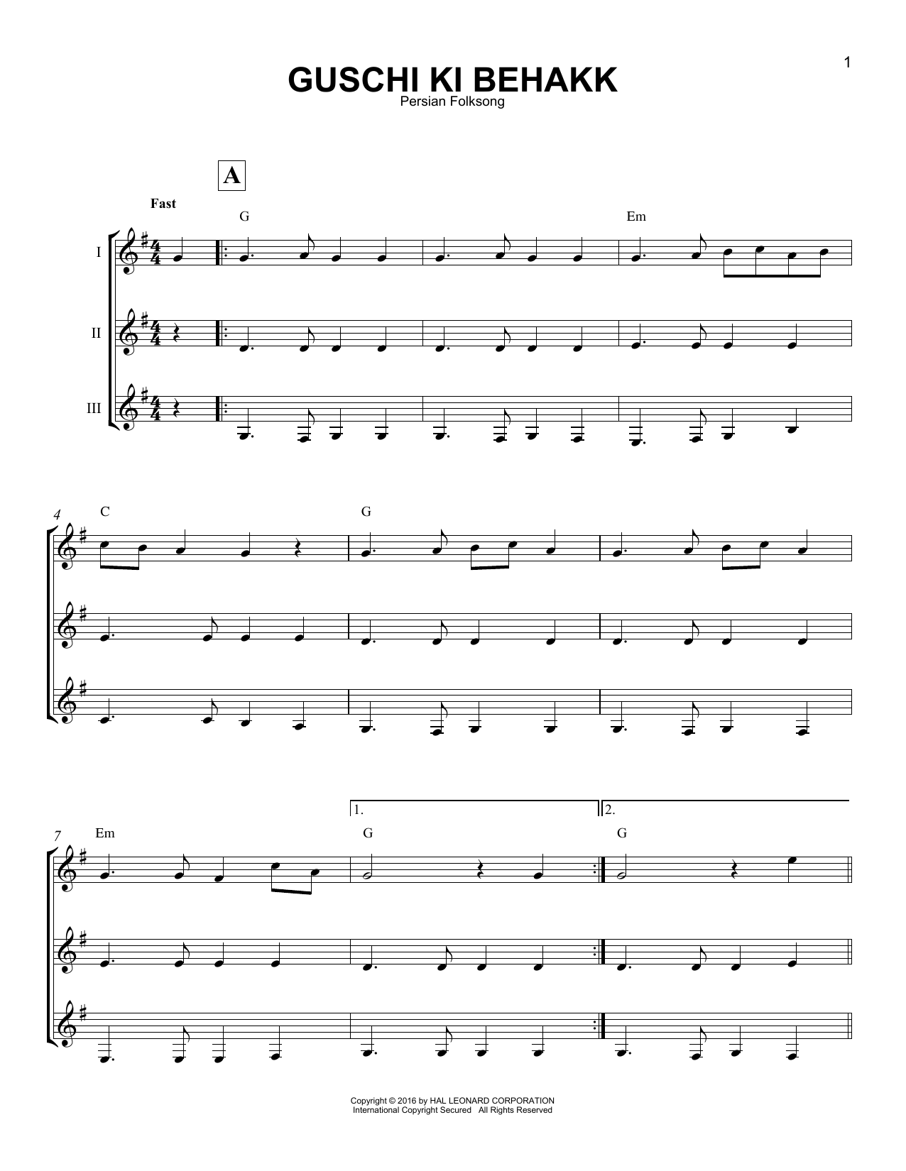Product gallery: Page 1 of 1 Guschi Ki Behakk, Persian Folksong