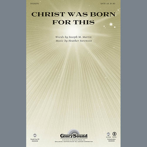 cover: Christ Was Born For This - Bb Trumpet 1, Heather Sorenson, Chor