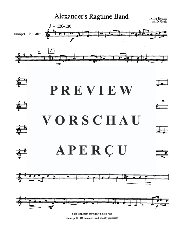 Produktgalerie: Seite 8 von 11 Alexander's Ragtime Band, , Blechbläser Quintett