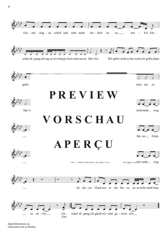 Product gallery: Page 5 of 5 Gekommen Um Zu Bleiben , Helden, Wir Sind, (violin)