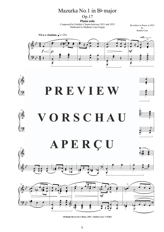 Produktgalerie: Seite 4 von 11 4 Mazurkas Op. 17 für Klavier - Vollständige Partituren, , Klavier Solo
