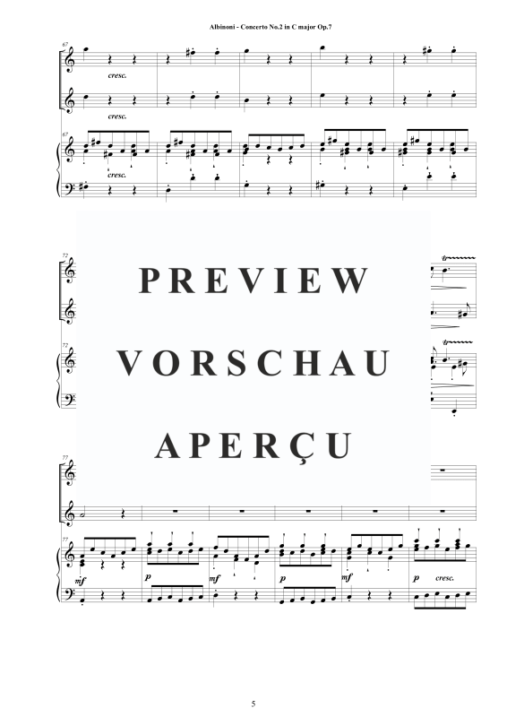 Product gallery: Page 6 of 11 Oboe Concerto No.2 in C-Dur Op.7, , 2 Oboes and Piano/Harpsichord