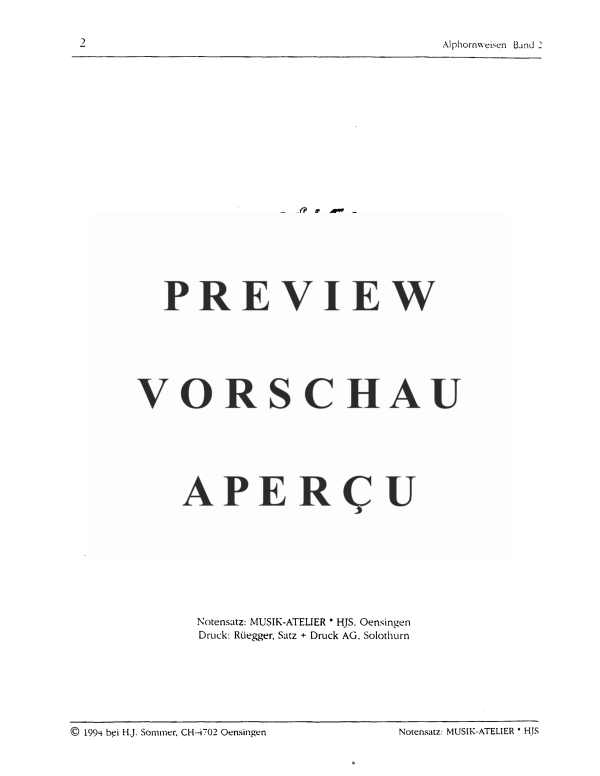 Produktgalerie: Seite 4 von 11 Alphornweisen, , Alphorn Solo, Duett, Trio oder Quartett