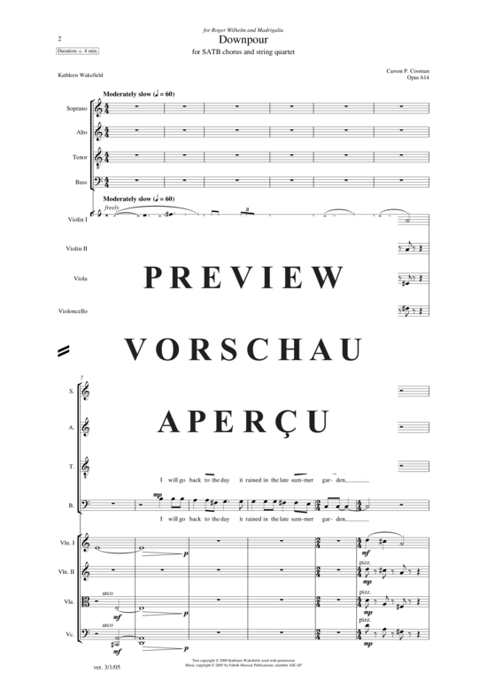 gallery: Downpour , , (Gemischter Chor + Streicher) alle Stimmen