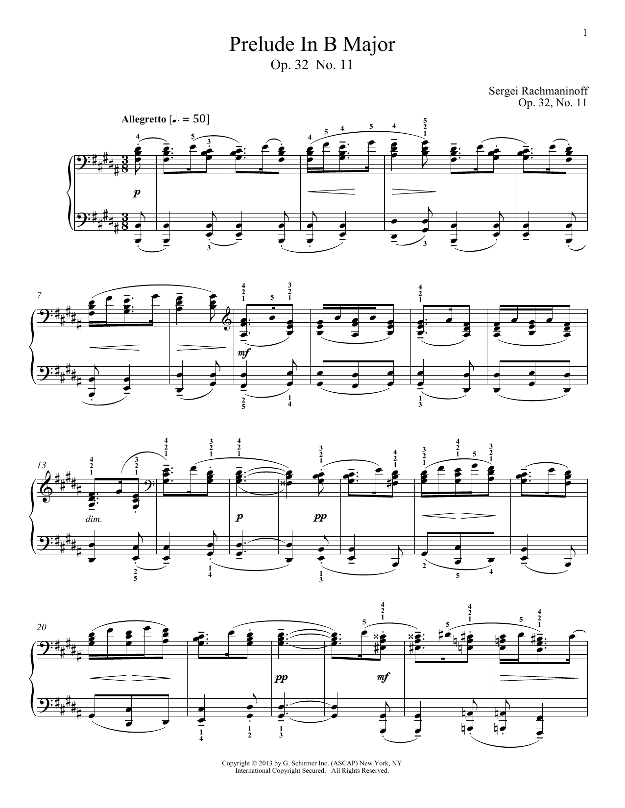 Produktbild zu: Prelude In B Major, Op. 32, No. 11