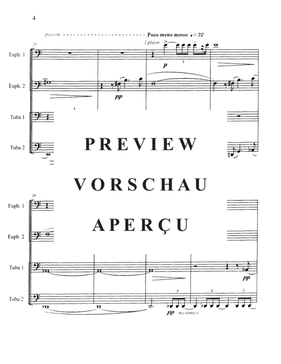 Product gallery: Page 6 of 13 Prelude , , (Tuba Quartett EETT)