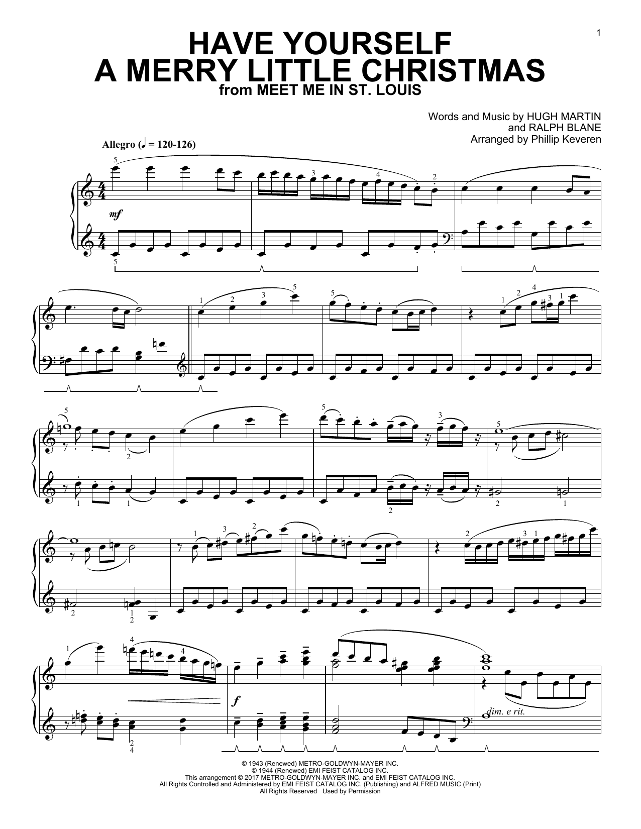 Product gallery: Page 1 of 1 Have Yourself A Merry Little Christmas [Classical version] (arr. Phillip Keveren), Hugh Martin