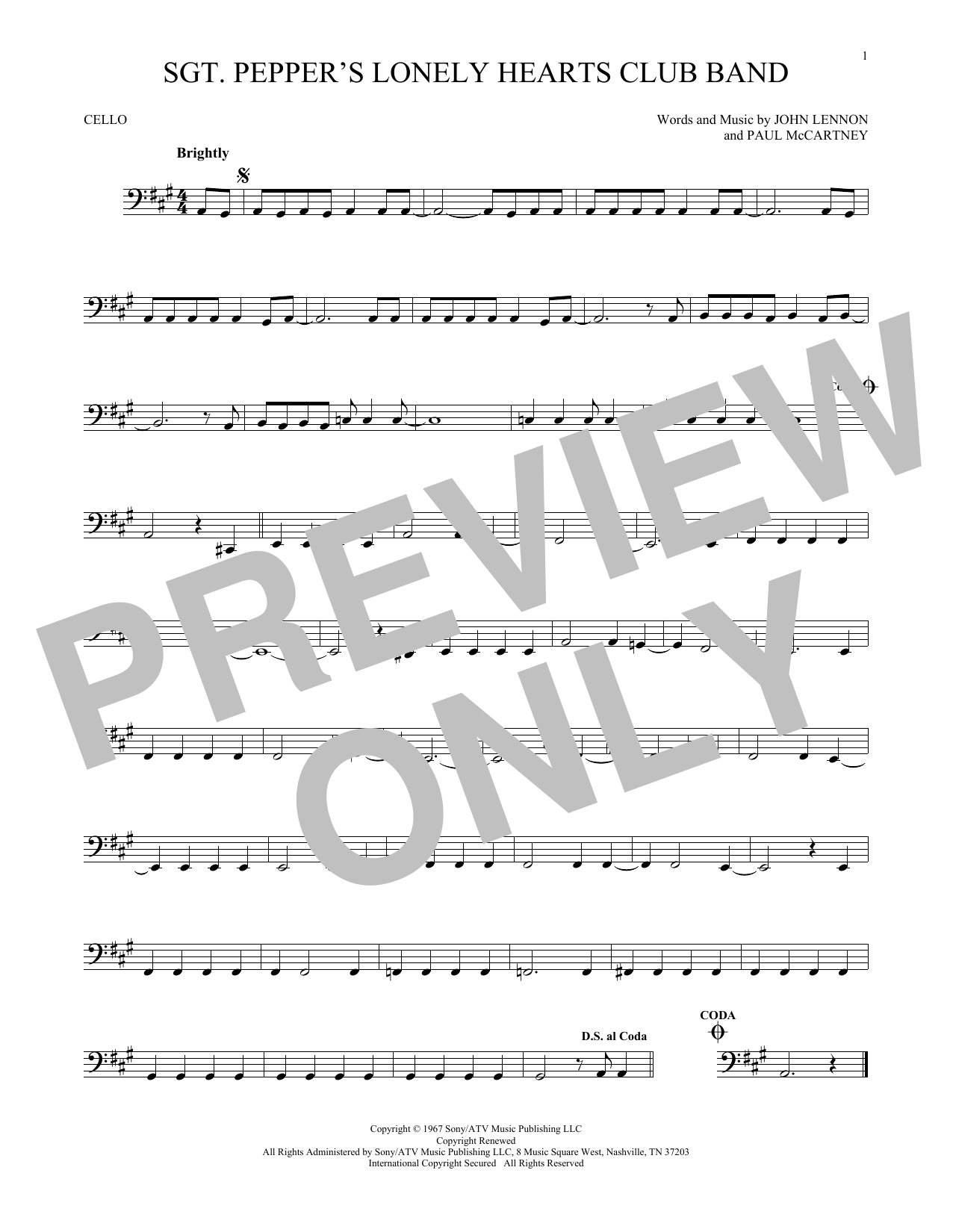 Produktgalerie: Seite 1 von 1 Sgt. Pepper's Lonely Hearts Club Band, The Beatles, Violoncello