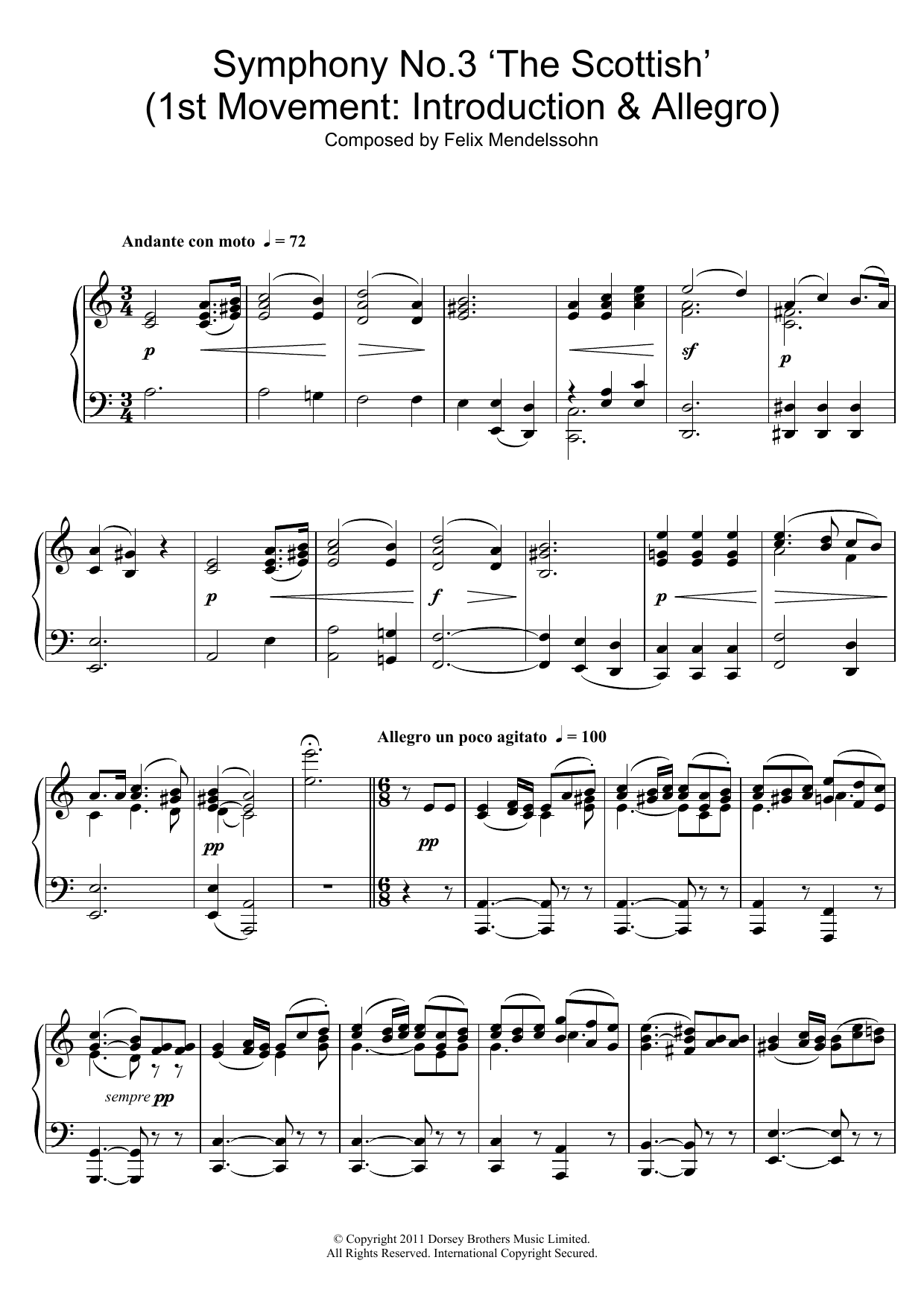 Product picture to: Symphony No.3 'The Scottish' (1st Movement: Introduction and Allegro)