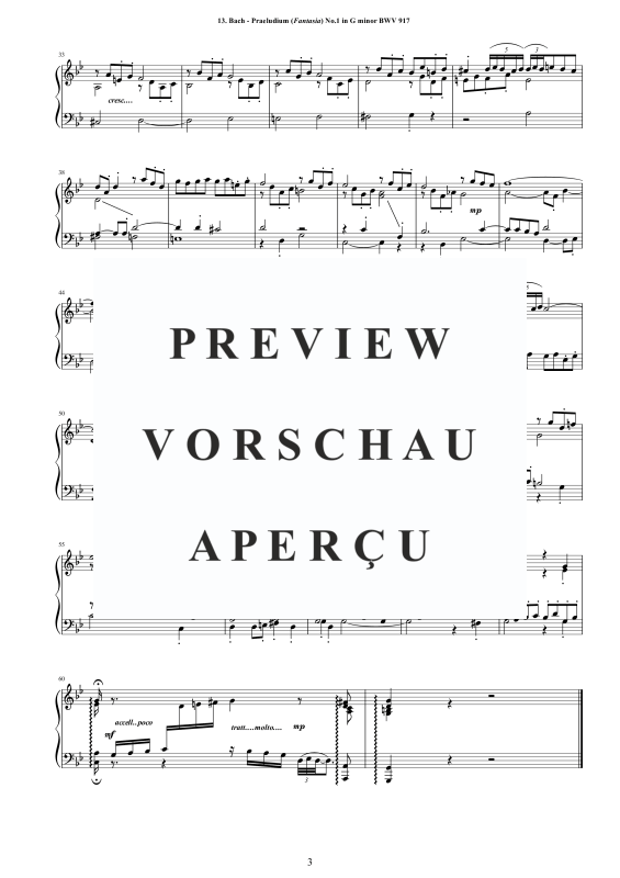 Produktgalerie: Seite 4 von 11 6 Präludien (Fantasia) BWV 917-922, , Klavier/Cembalo Solo