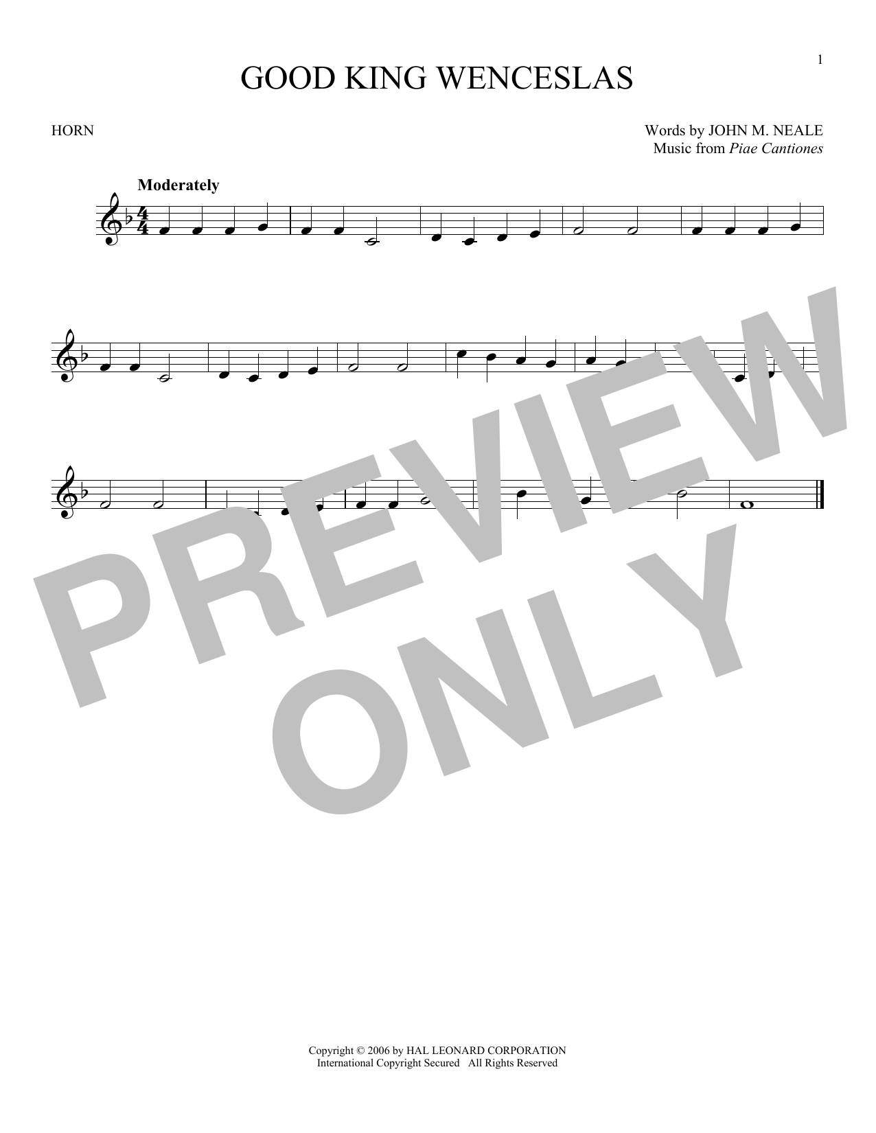 Produktgalerie: Seite 1 von 1 Good King Wenceslas, John M. Neale, Horn