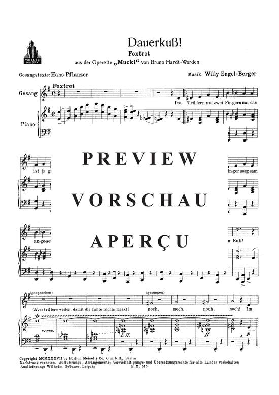 Produktgalerie: Seite 3 von 3 Dauerkuss, , Klavier und Gesang